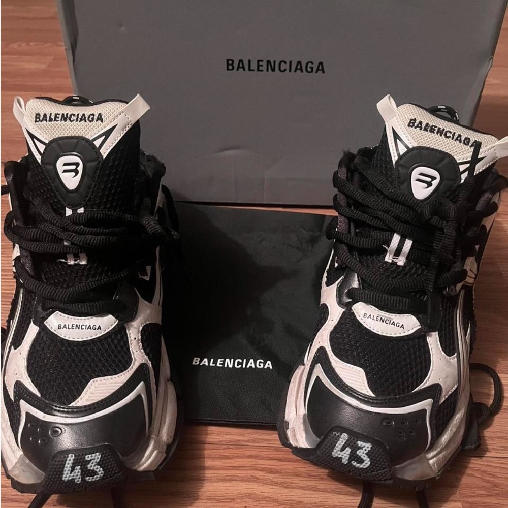 Balenciaga Black and White Sneakers